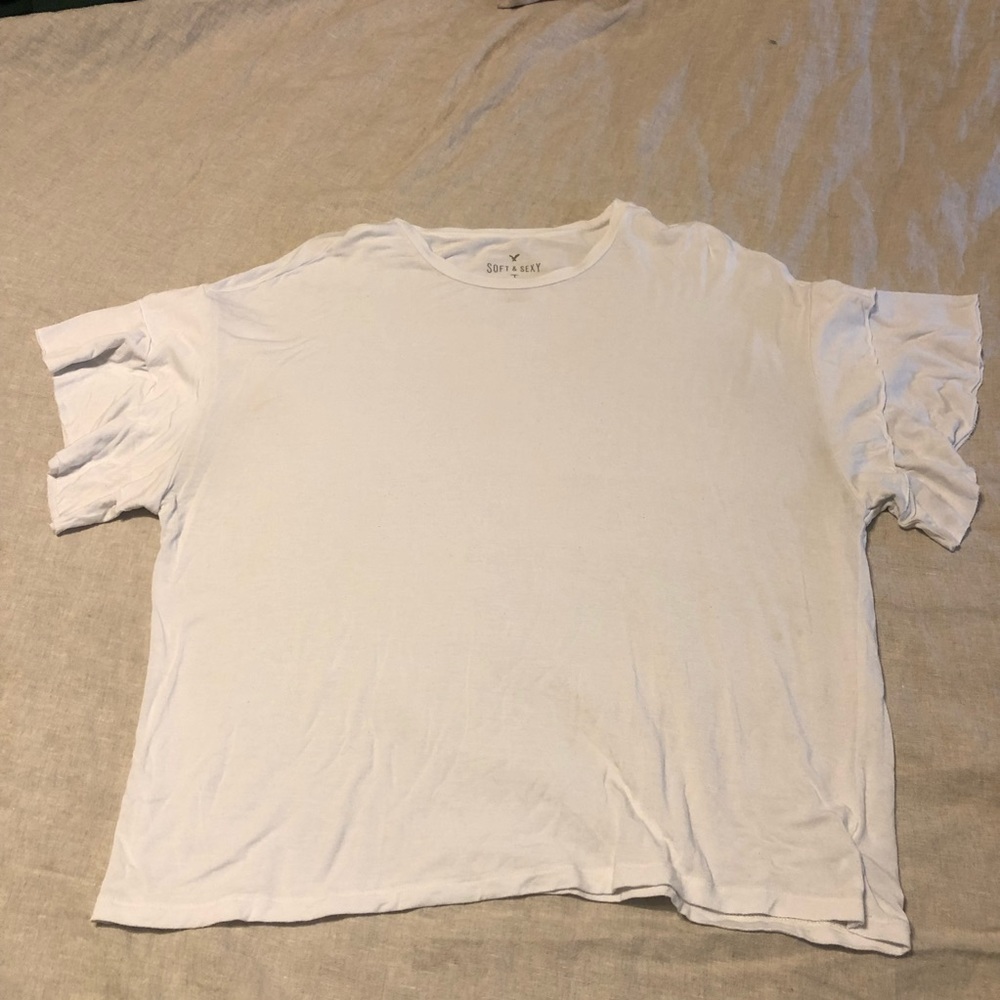 AE Double Ruffle Short Sleeve Tee - Picture 4 of 8